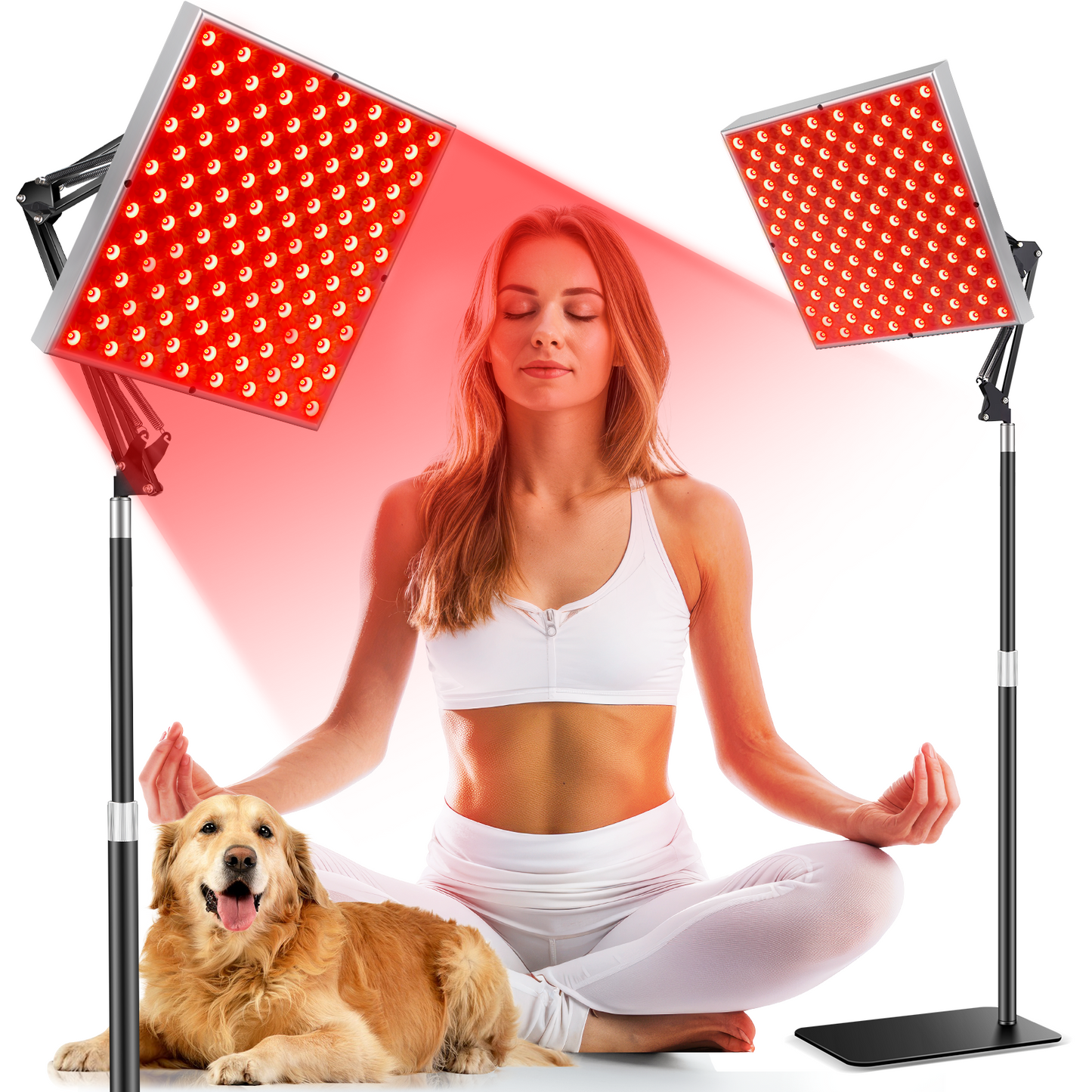 Red Light Therapy for Body and Face, 940nm Infrared Red Light Lamp with Adjustable Stand
