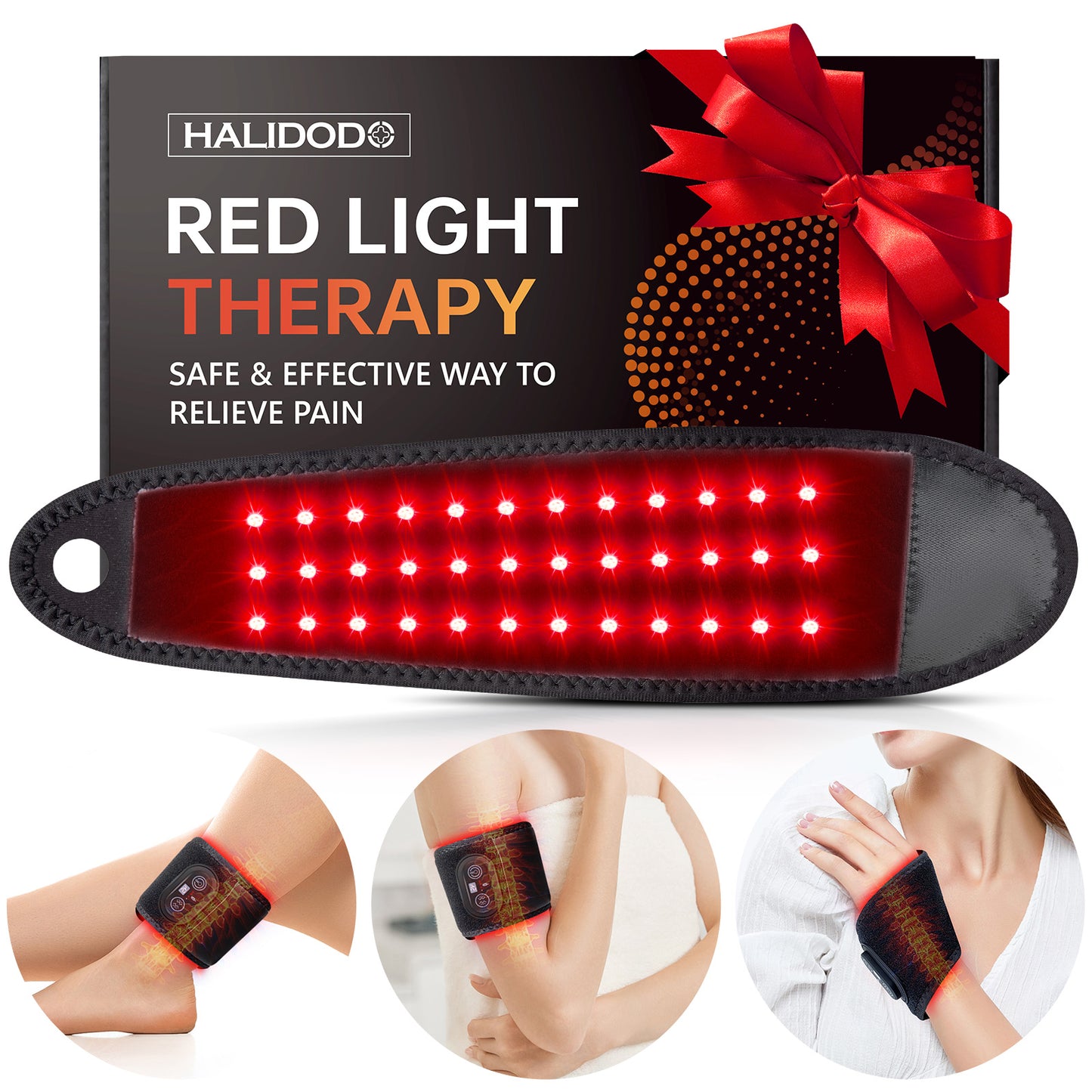 Red Light Therapy Wrist Wrap - Near Infrared Light Therapy Wrist Brace & Hands Wrap Pad for Faster Recovery & Hand Pain Relief