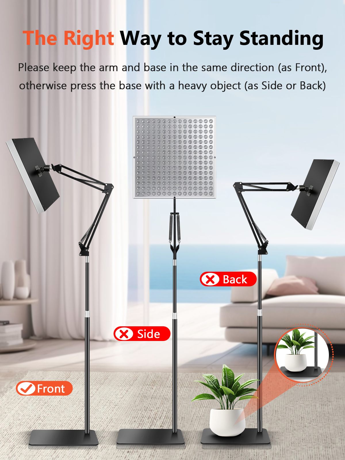 Red Light Therapy for Body and Face, 940nm Infrared Red Light Lamp with Adjustable Stand