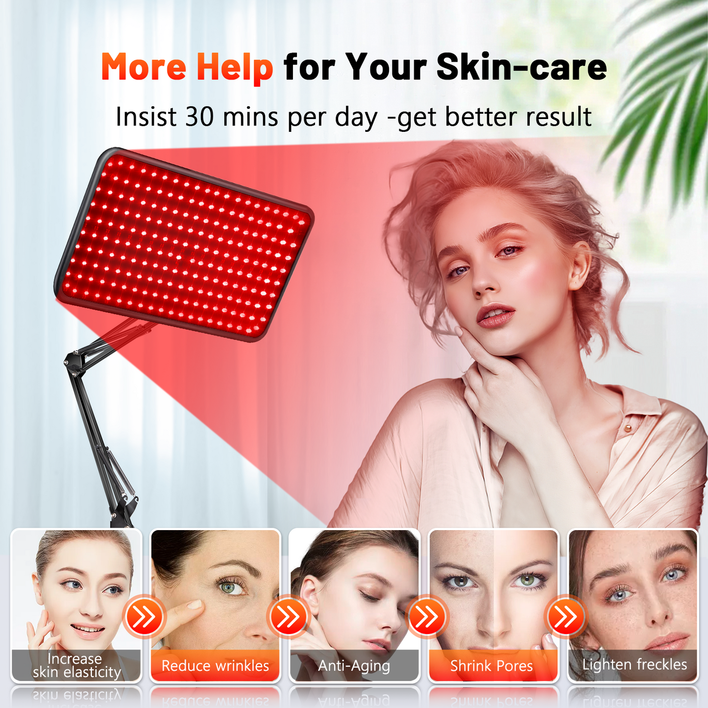 Red Light Therapy for Body, 940nm Red Light Therapy Lamp with Adjustable Stand, Infrared Light Therapy for Body, 660nm Red Light Lamp&850nm Redlight Therapy Device for Body Head Pet